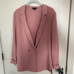 Topshop Double Breasted Blazer, Rose Gold Detail